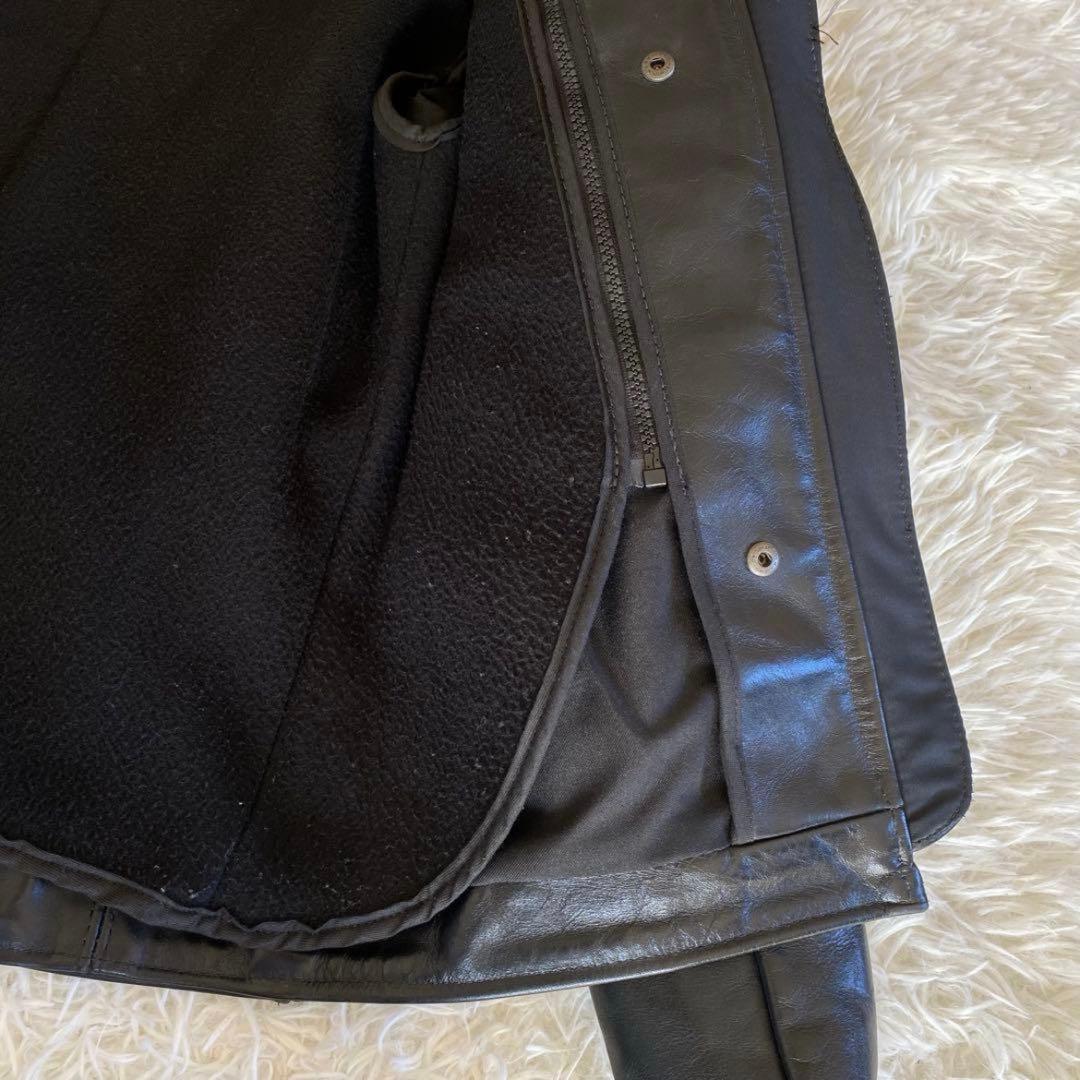 【美品】VANSON タイプB ライナー付 シングルライダース 34