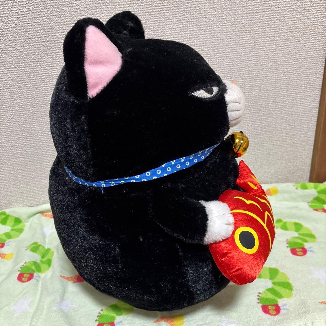 ひげまんじゅう 招き猫弐 BIG 鯛もち 黒豆 プライズ 猫 ぬいぐるみ