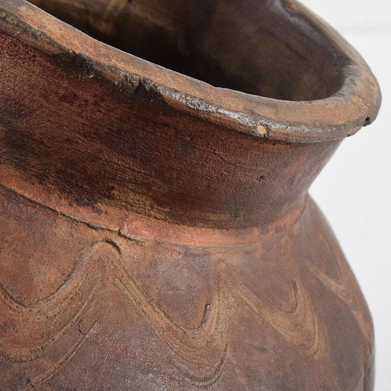 中国　古代　 土器　刻線文　壷　水甕　C　R8531