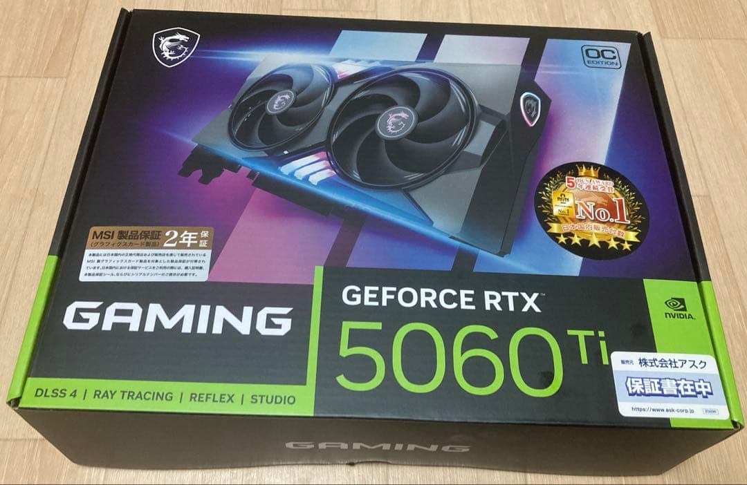 美品 GeForce RTX 5060 Ti 16G (MSI)