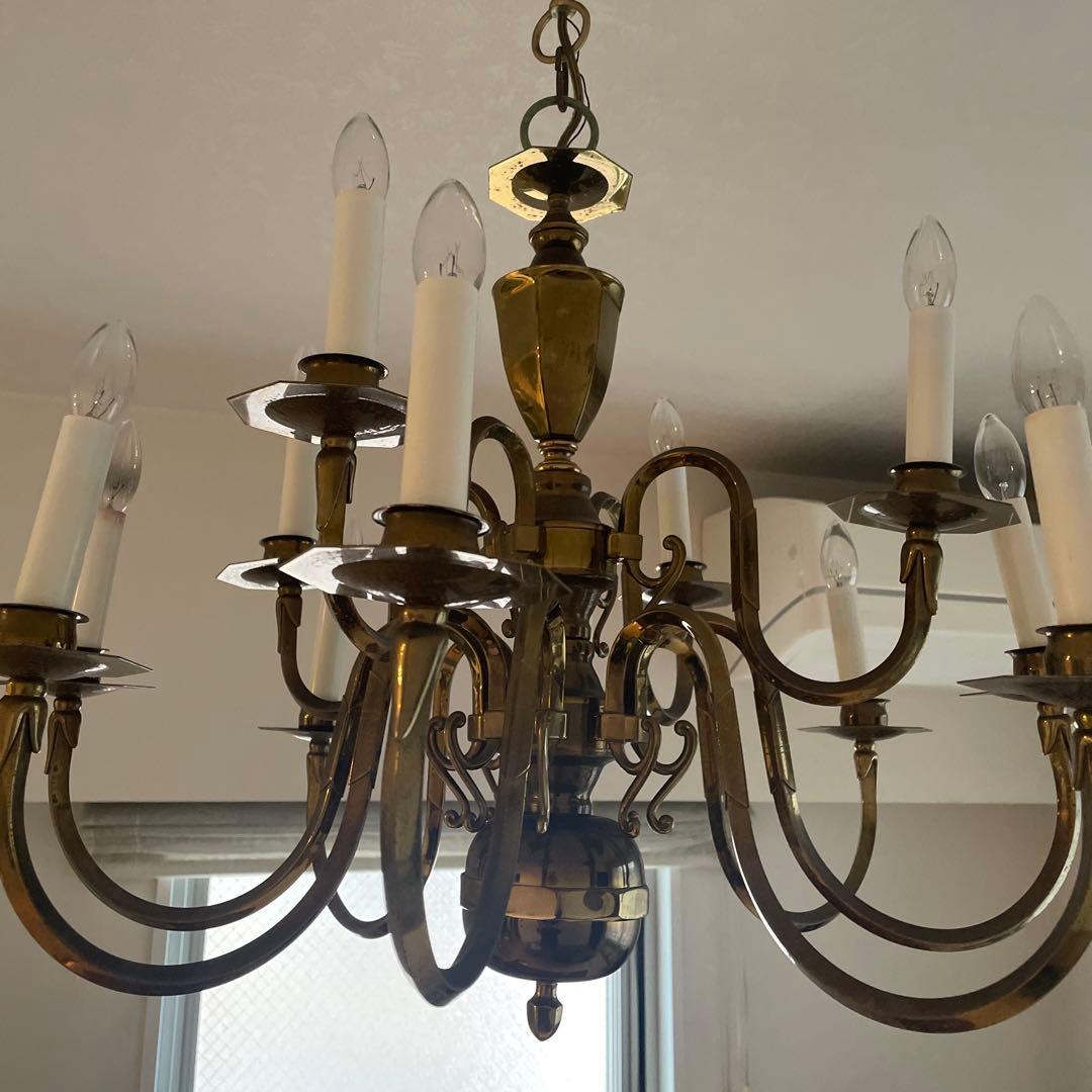アメリカ製 ビンテージ 真鍮シャンデリア12灯