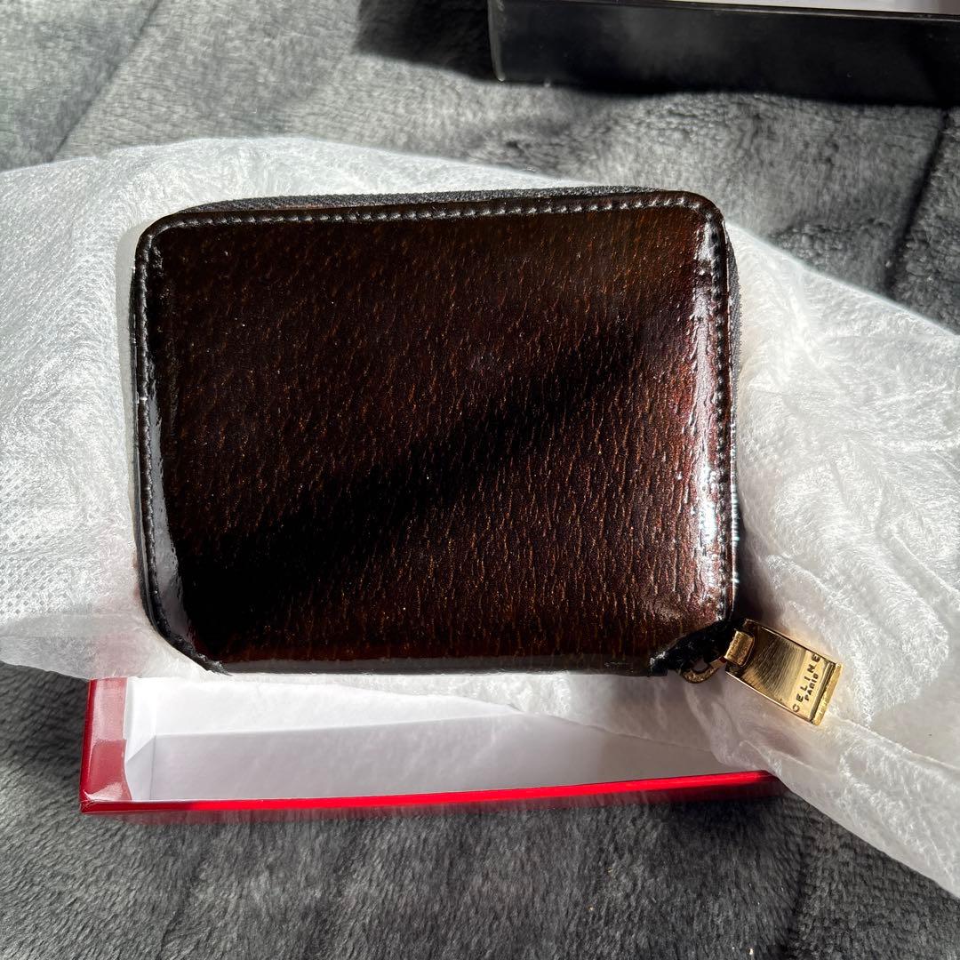 セリーヌ ケース SHEFFIELD 黒・茶×ゴールド金具