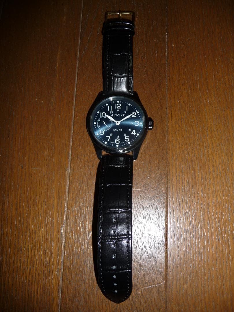 希少美品 グリシン KMU48 手巻き スモールセコンド パイロットモデ