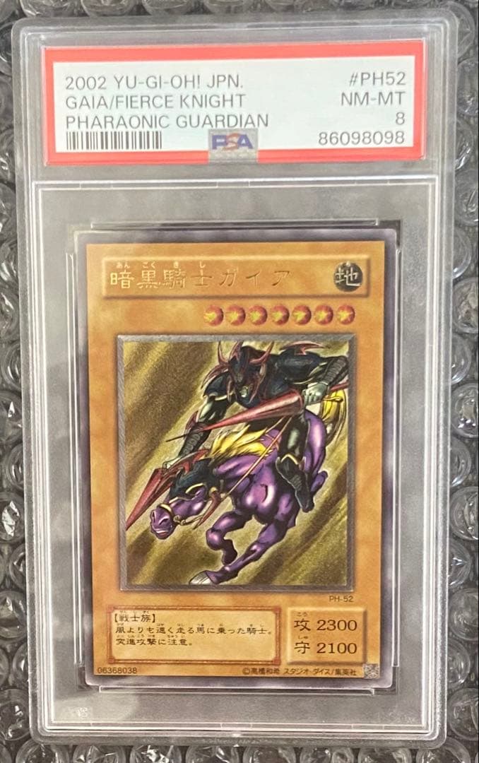 暗黒騎士ガイア レリーフ PSA8 遊戯王