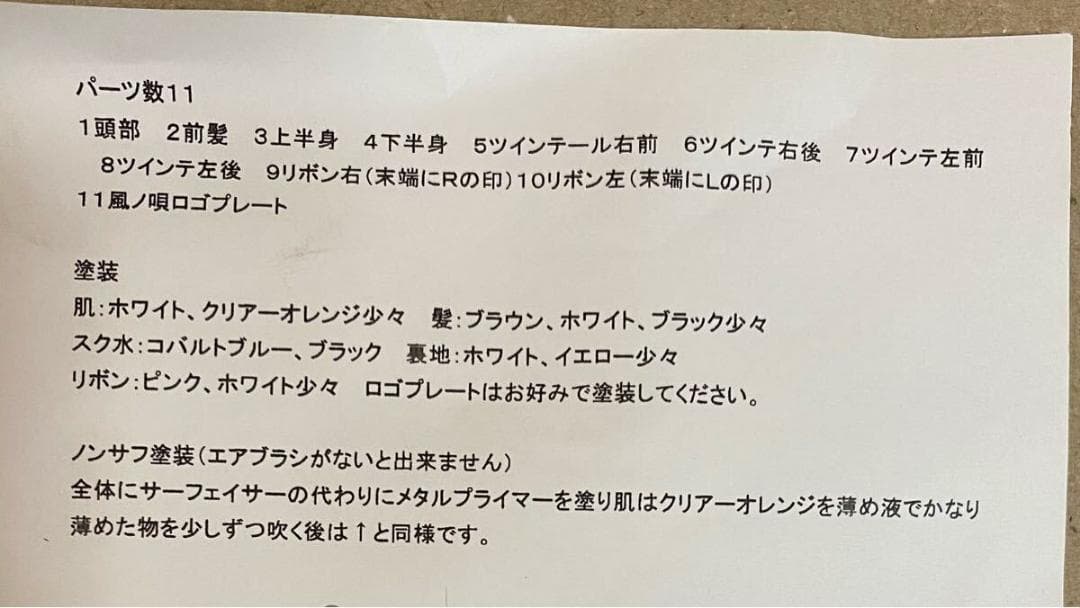 風ノ唄 夏野文 春日さつき ガレージキット 2個セット