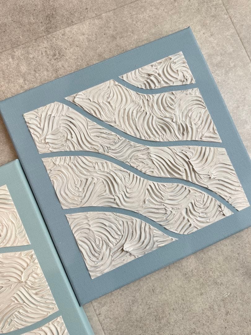 お取り置きアクリル画テクスチャーアートno.67、68抽象画原画キャンバスアート