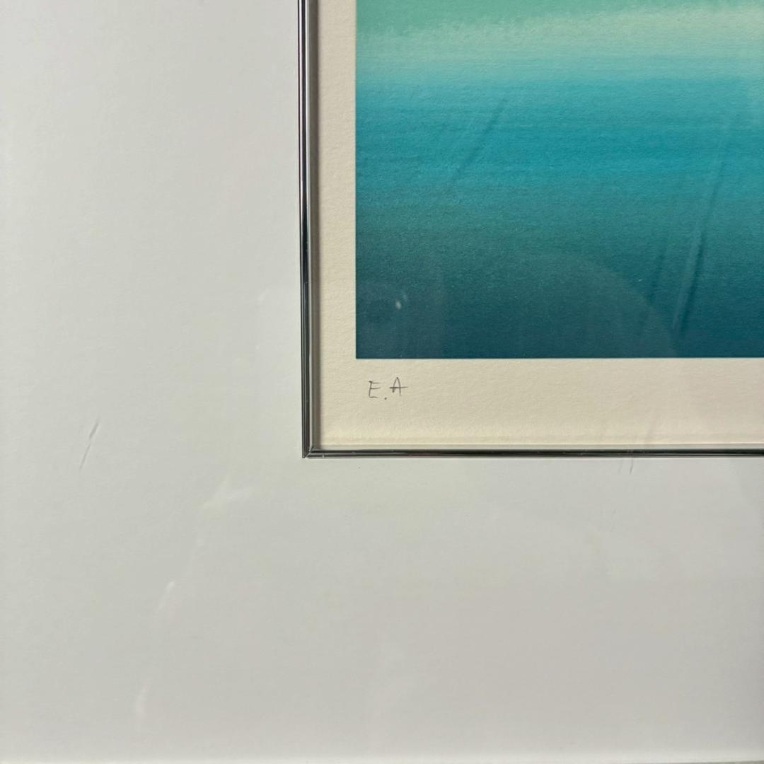 美品 ミッシェル・バテュ「トロピカル」リトグラフ 直筆サイン入 海の風景画