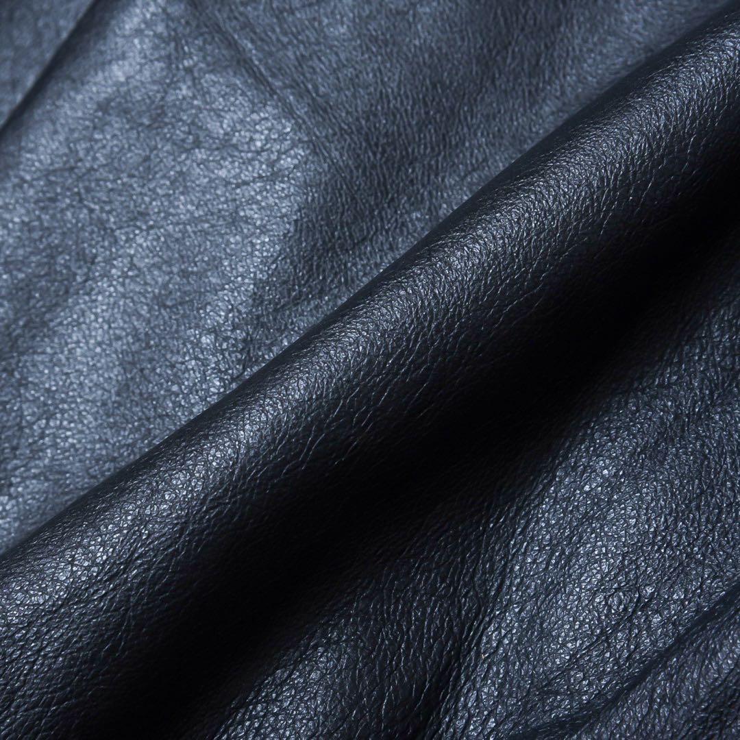 ラムレザー ショート丈ジャケット デザイン ジップブルゾン羊革 A-2 短丈