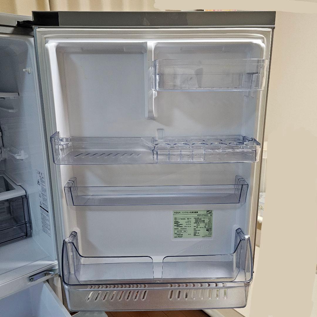 送料込み AQUA 冷蔵庫 272L AQR-27G2(S) 2019年製