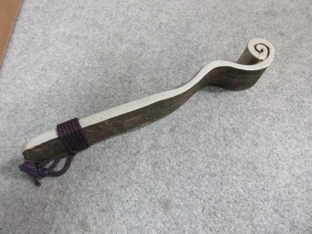 木米作山水図如意共箱 [B24873]