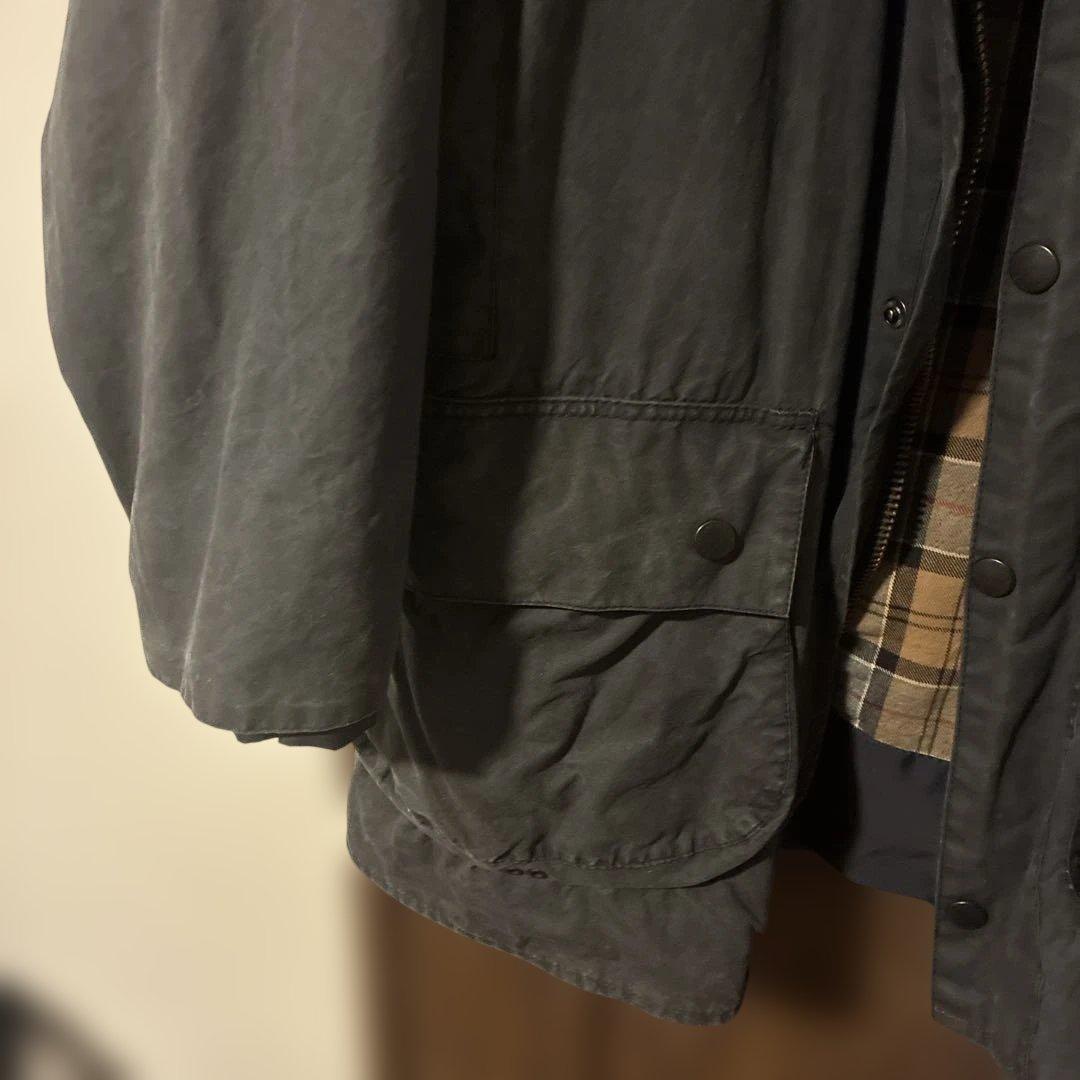 自*光様 希少品！　Barbour BORDER JACKET ネイビー　オイル