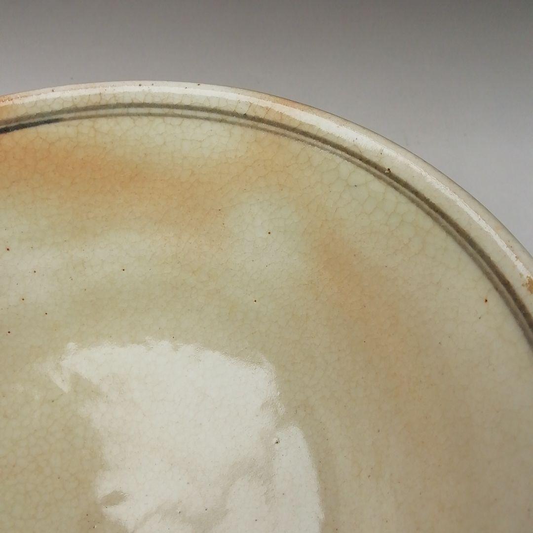 Ｔ３６０　茶碗　『色絵　露草』『平茶碗』『田中渓峰 造』　共箱　抹茶碗　茶道具