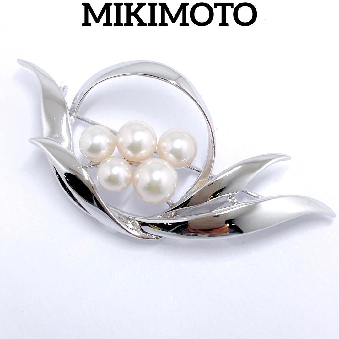 【未使用品級】✨MIKIMOTO ミキモト パール　ブローチ シルバー　フラワー