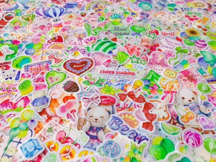 可愛いい❤️❤️フレークシール( ⸝⸝•ᴗ•⸝⸝ )くまさんと風船といっしょ♡♡