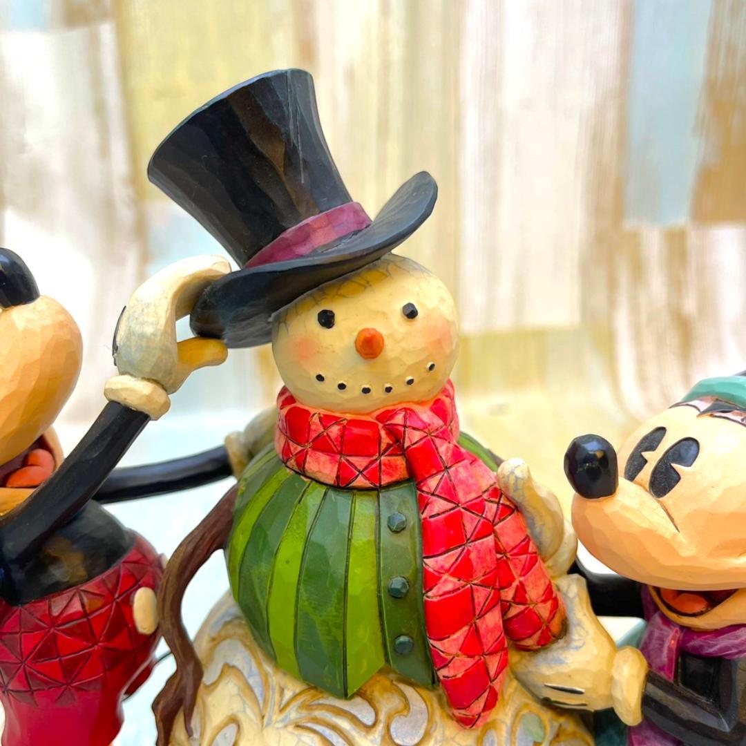 ミッキーマウス Mickey ミニーマウス 雪だるま クリスマス フィギュア