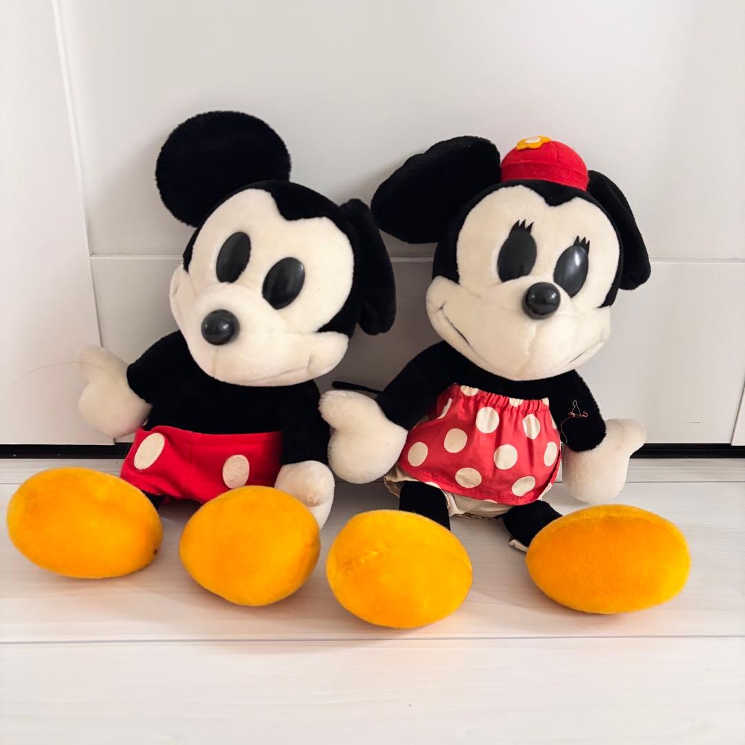 レトロ　ディズニーリゾート　ディズニーランド　ぬいぐるみ　ミッキーマウス　ミニー