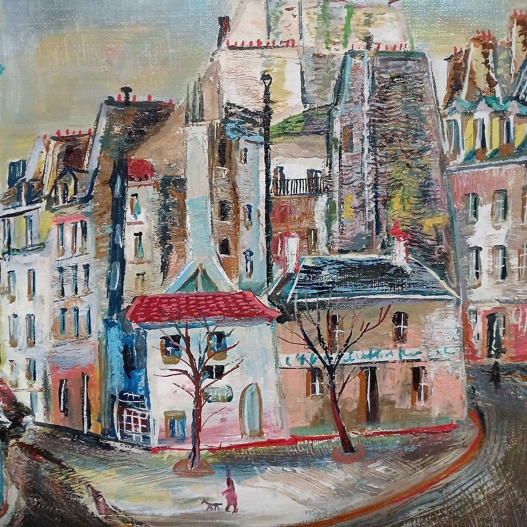 小澤勇寿郎　サン・タンドレ・デザール広場　美品の油絵