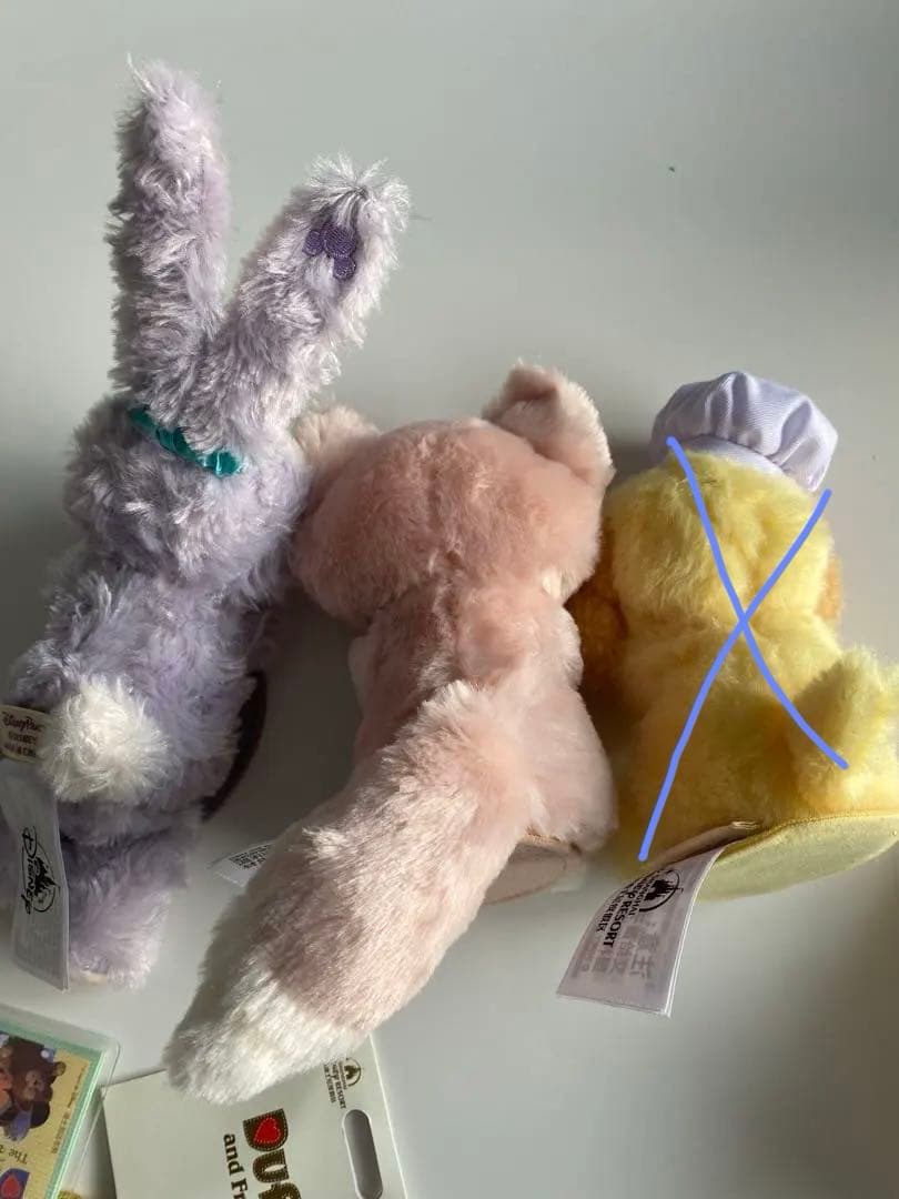 上海ディズニー　ダッフィーフレンズ・キーチェーンぬいぐるみ・肩のせいぬいぐるみ他