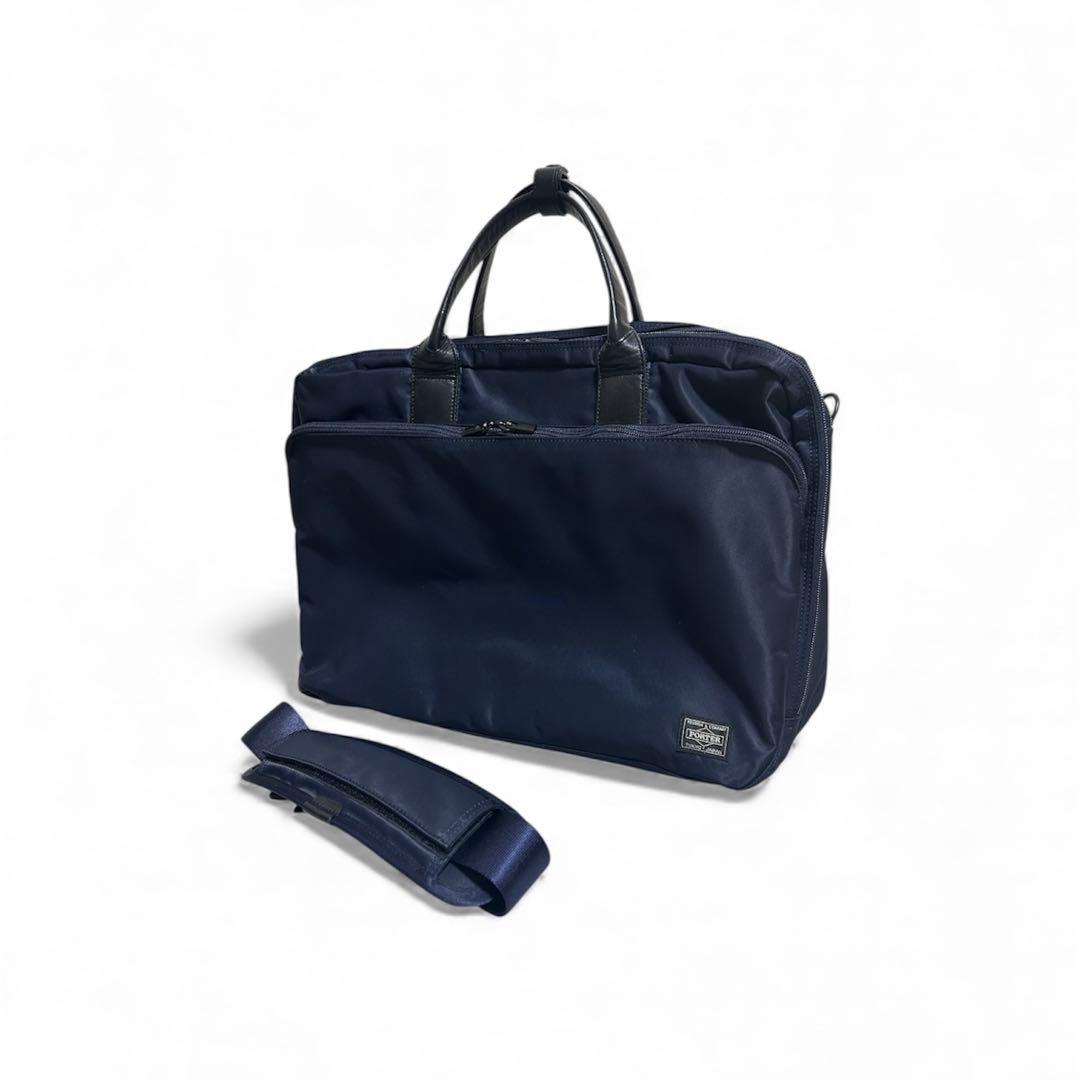 PORTER ¥94,600 TIME 3WAY BRIEFCASE ネイビー