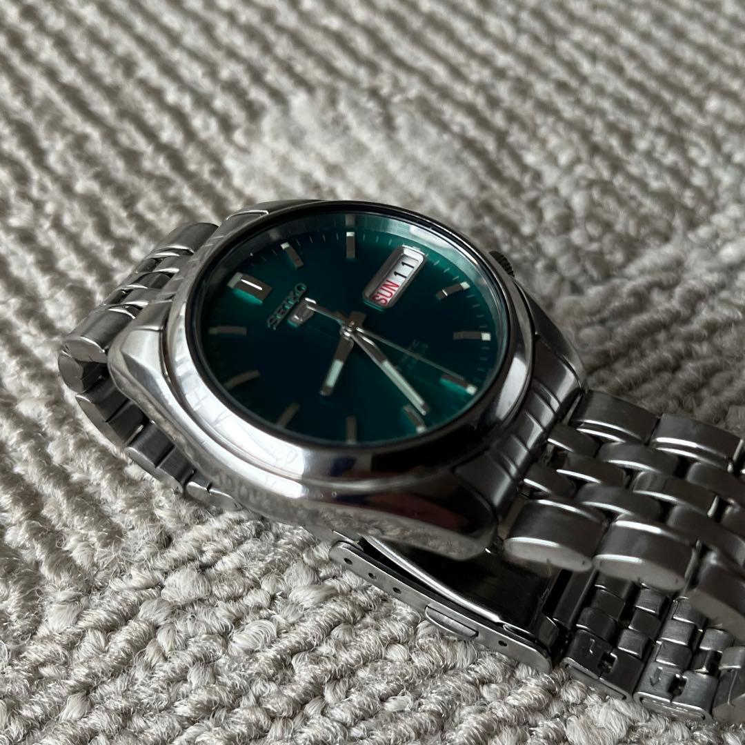 セイコー 5 SEIKO5自動巻き グリーン文字盤