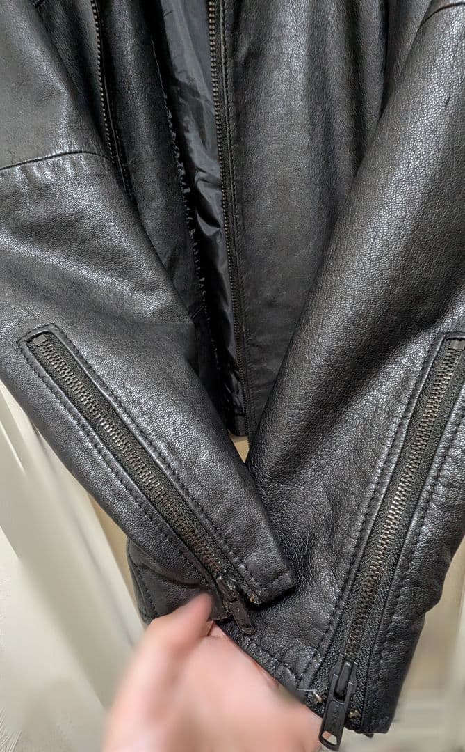 04klxy　'00 GAP メンズL ライダース 山羊皮