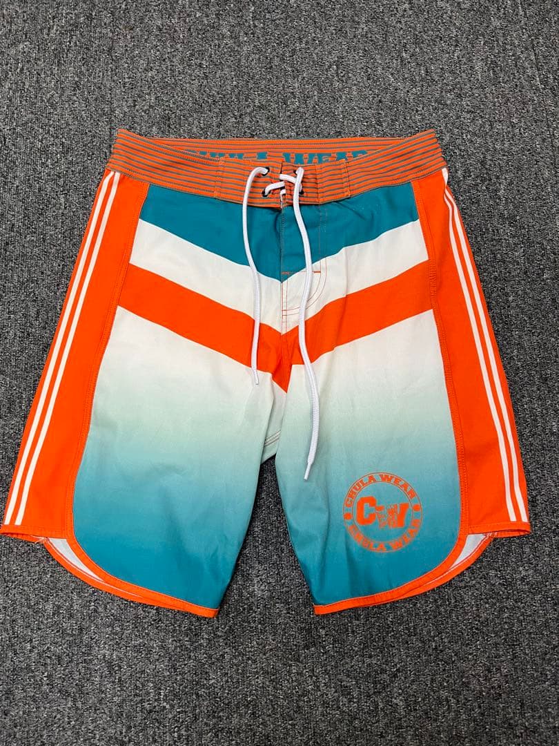 CHULA WEAR フィジークサーフパンツ　サイズ26 オレンジ・ターコイズ