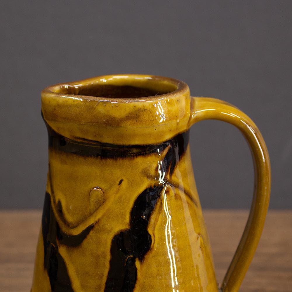 布志名焼 ピッチャー 高さ15cm 民芸 昭和レトロ （マーブル柄1）