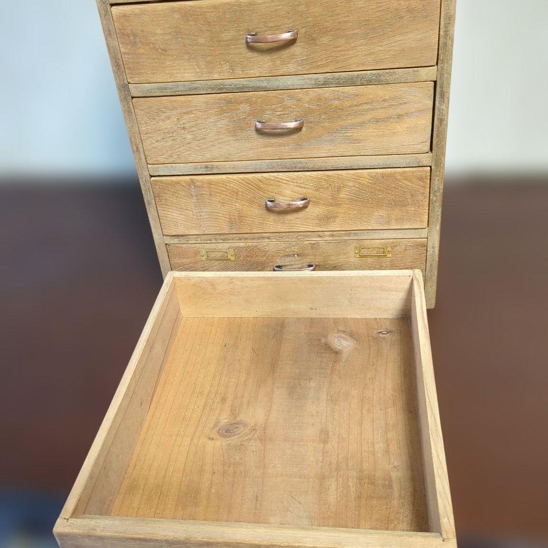 古道具アンティーク5段小引き出し