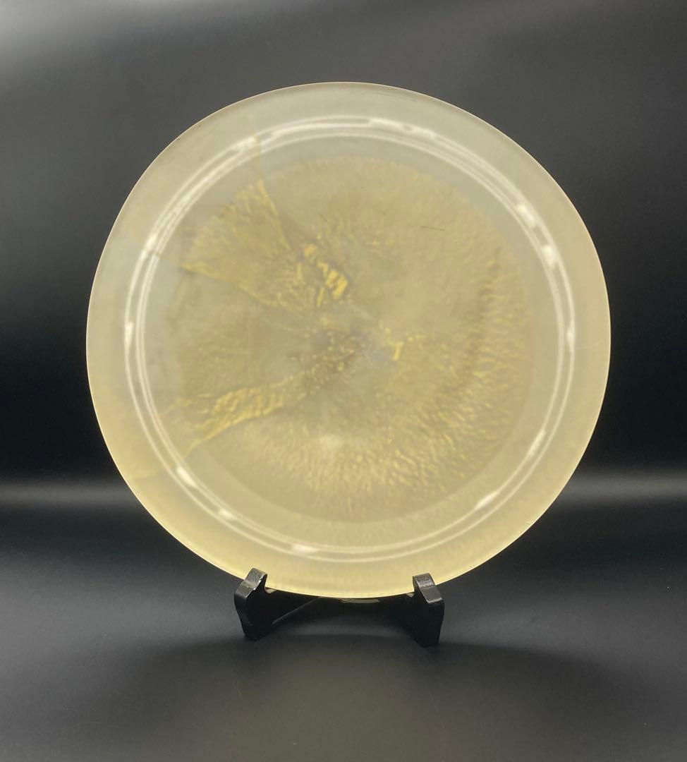 栗原豊生作　金彩ガラス鉢　美品　上越クリスタルガラス　伝統工芸品