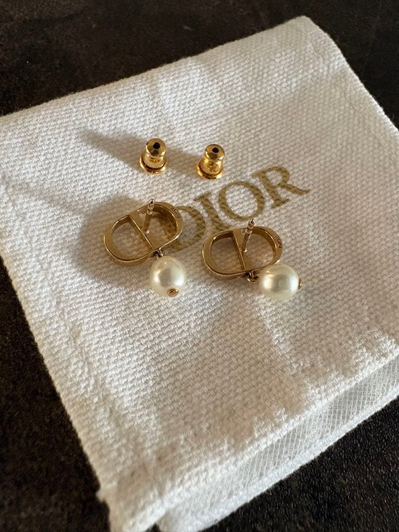 ディオール Dior Petit CD ピアス メタル & レジンパール