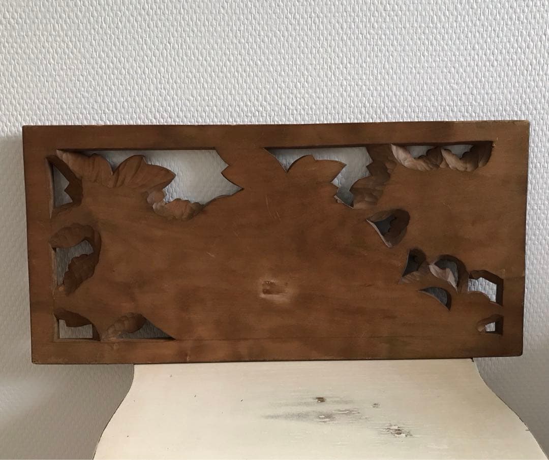 欄間　らんま　アンティーク　彫刻　木製　猫　ヴィンテージ　ねこ