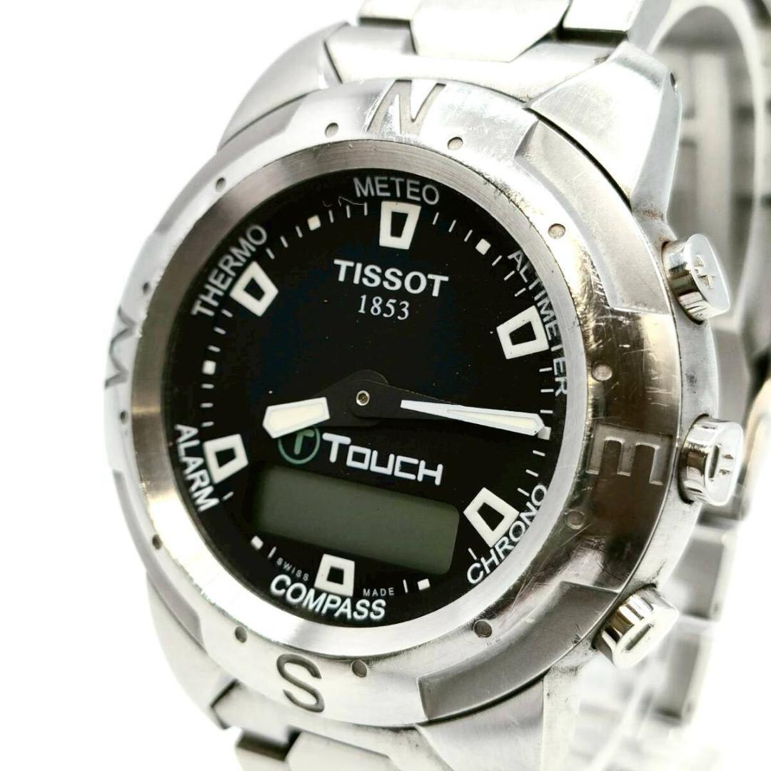 TISSOT 腕時計 T-TOUCH アナデジ クォーツ ブラック文字盤 QZ