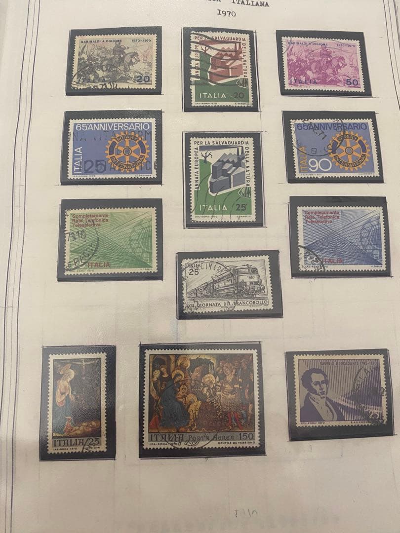 (N36) 切手コレクション イタリアの切手127枚