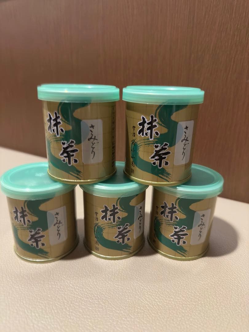 宇治　山政小山園 抹茶 さみどり　30g x 5缶セット
