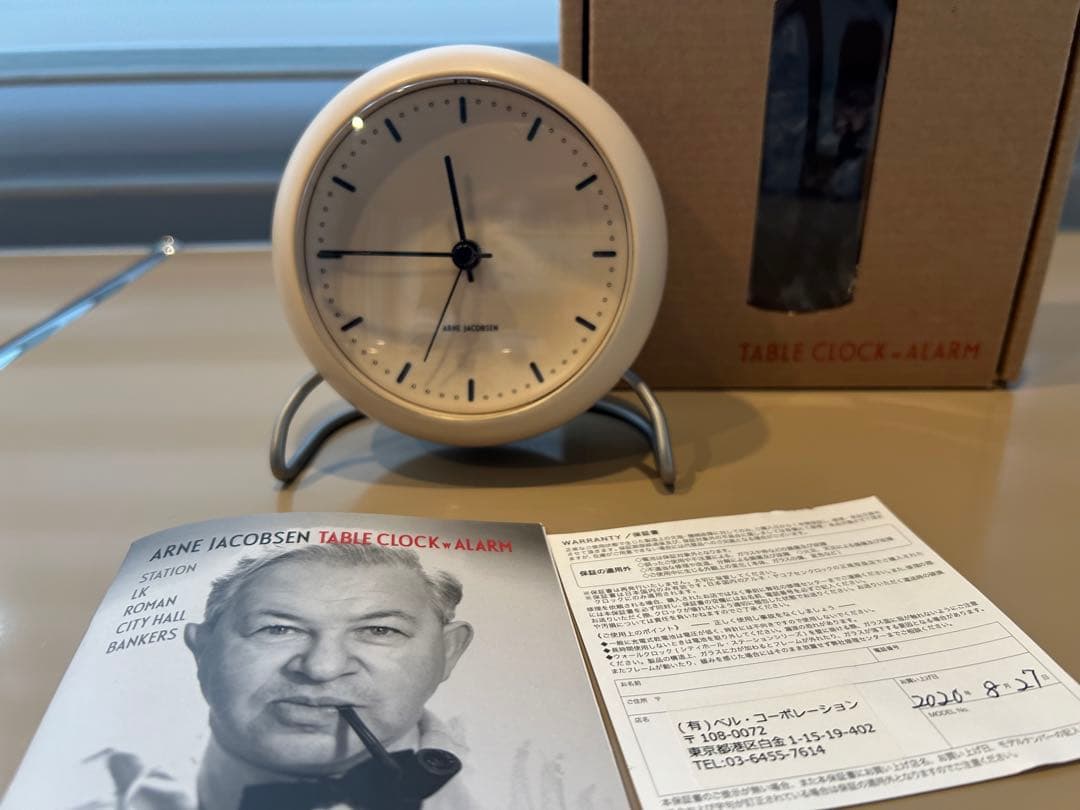 美品 ARNE JACOBSEN アルネ・ヤコCITY HALL 置き時計