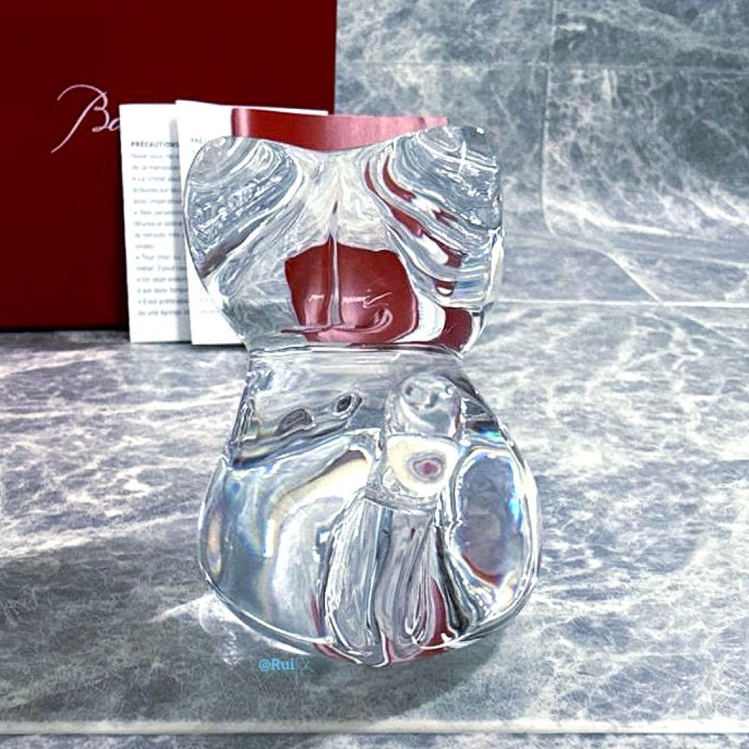 新品 美品 希少 バカラ クリスタルガラス ミニマルズ キャット フィギュリン