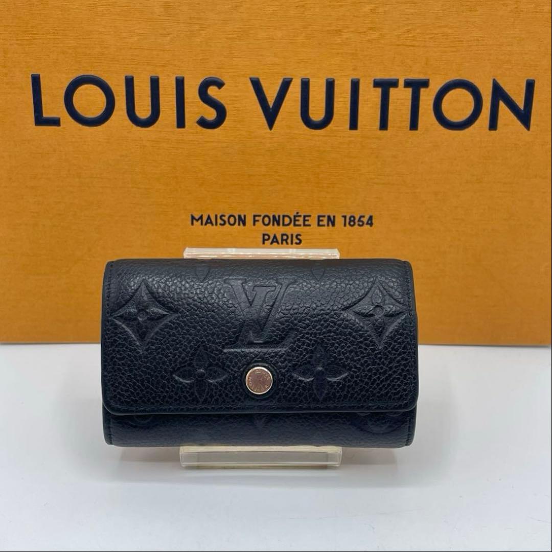 【美品】ルイヴィトン　ミュルティクレ6 アンプラント　ブラック　キーケース