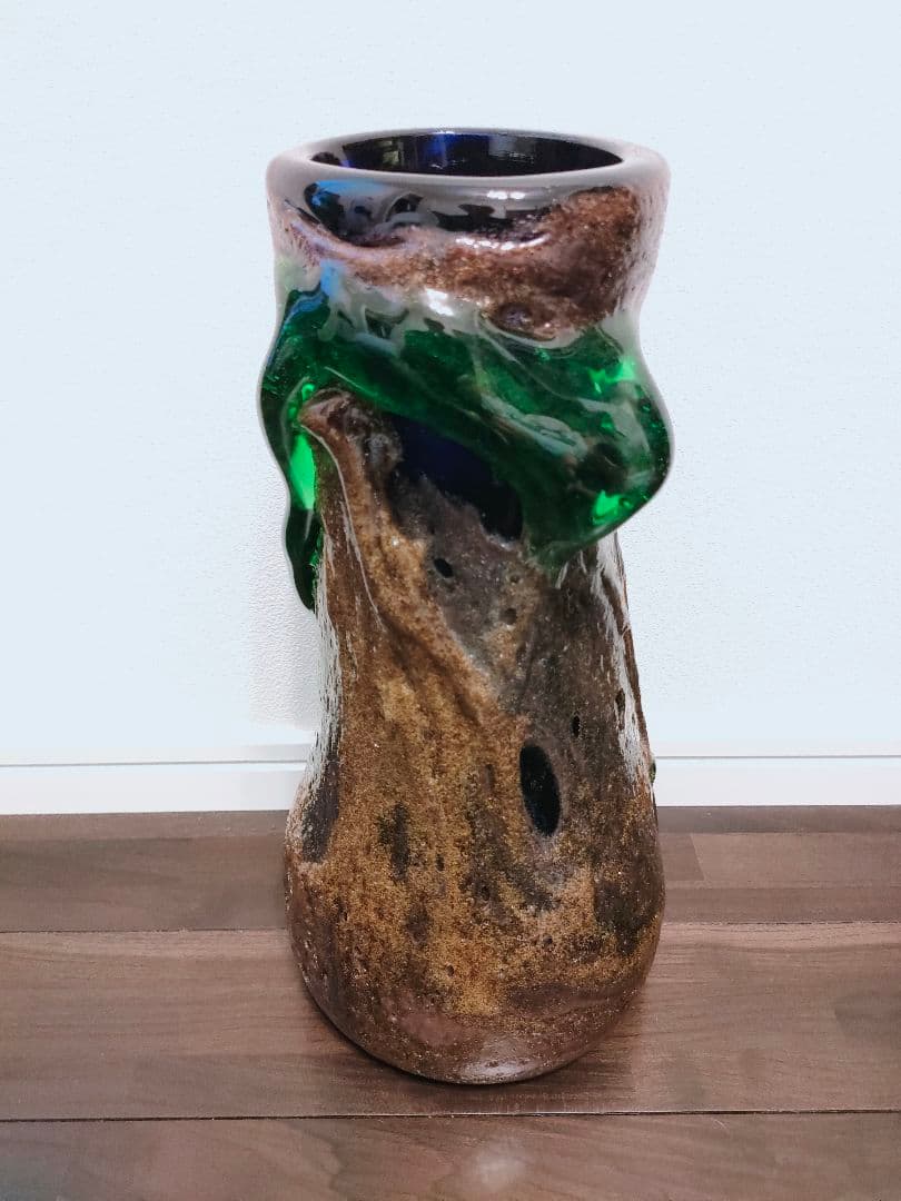 超激レア品！名工稲嶺盛吉 茶泡大花瓶　コレクション品！