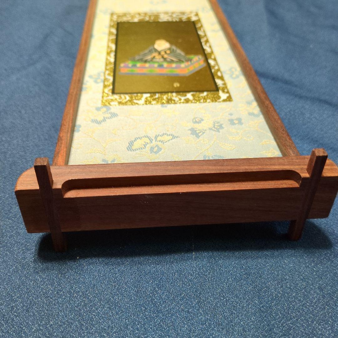 値下げ♡京都 特選 　親鸞聖人　金箔彩色仕上げ　紫壇枠　安定台座付き