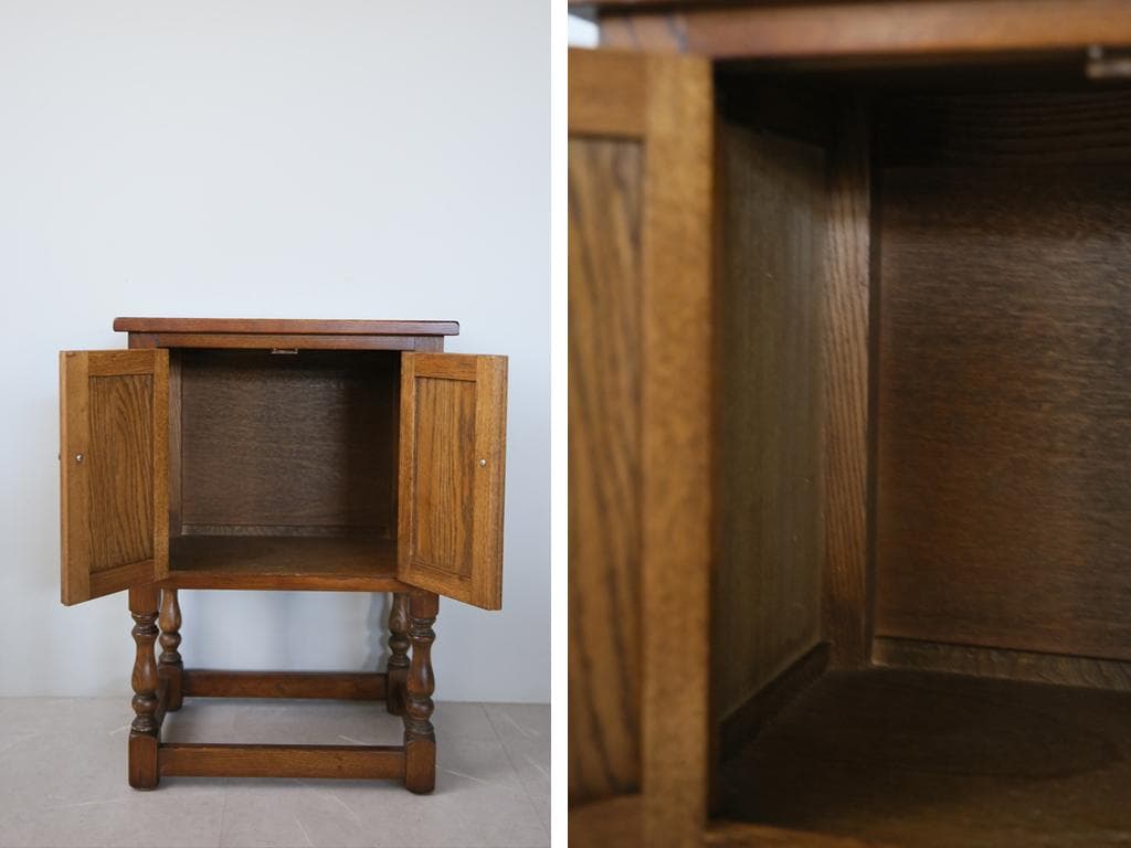 英国アンティーク木製カップボード/キャビネット/キッチン収納/飾り棚91-170