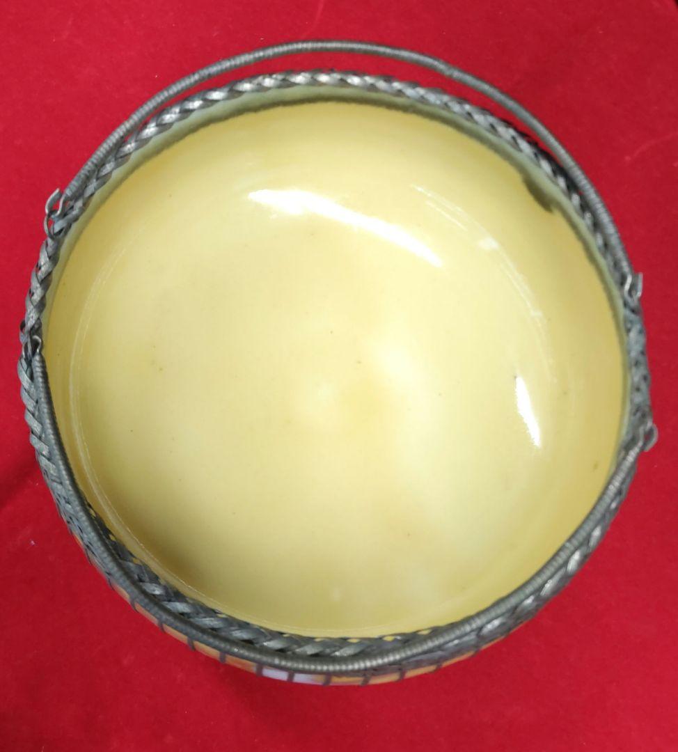 レトロ　手付き菓子鉢　D569