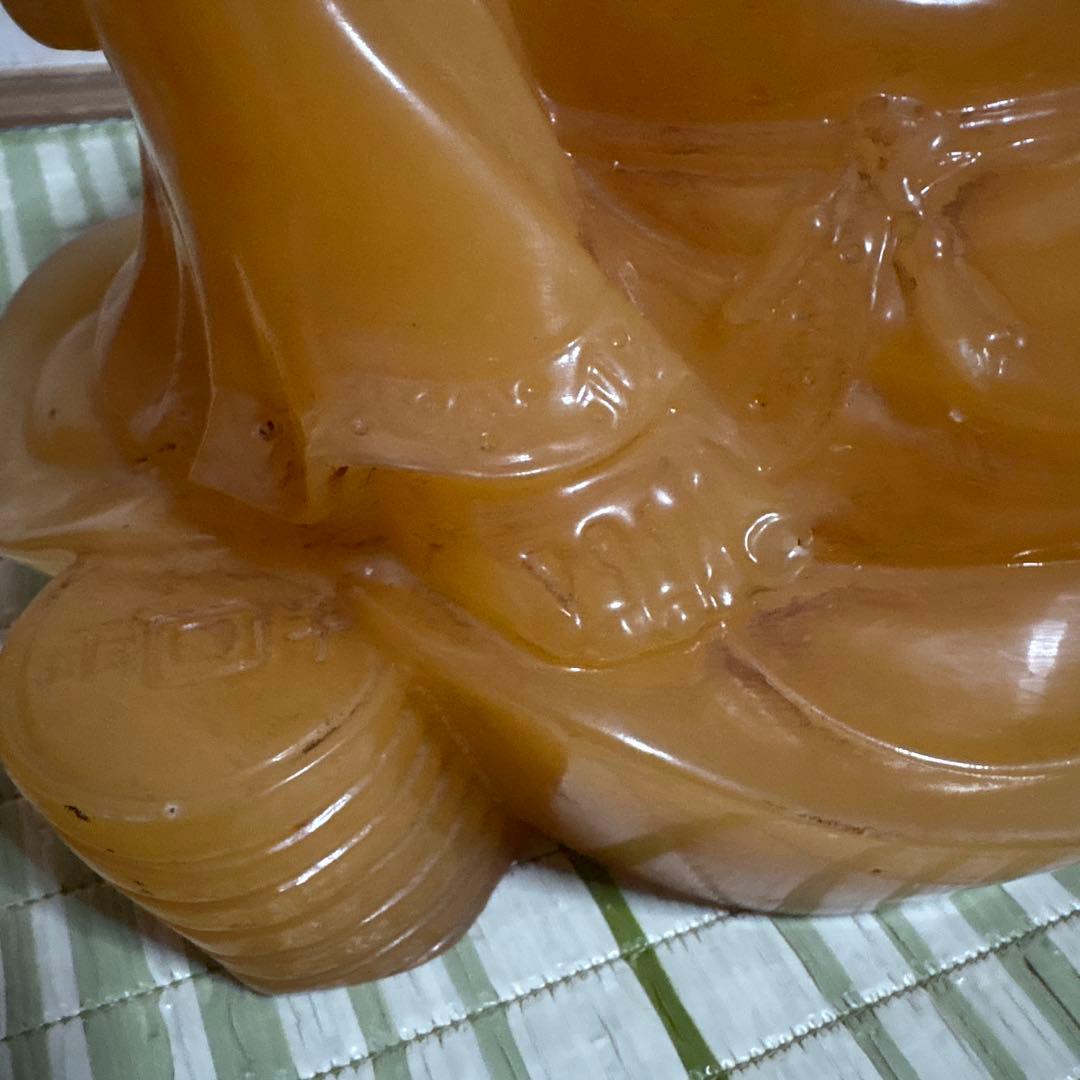 七福神　布袋様　置物　イエロー ストーン　翡翠　風水　インテリア