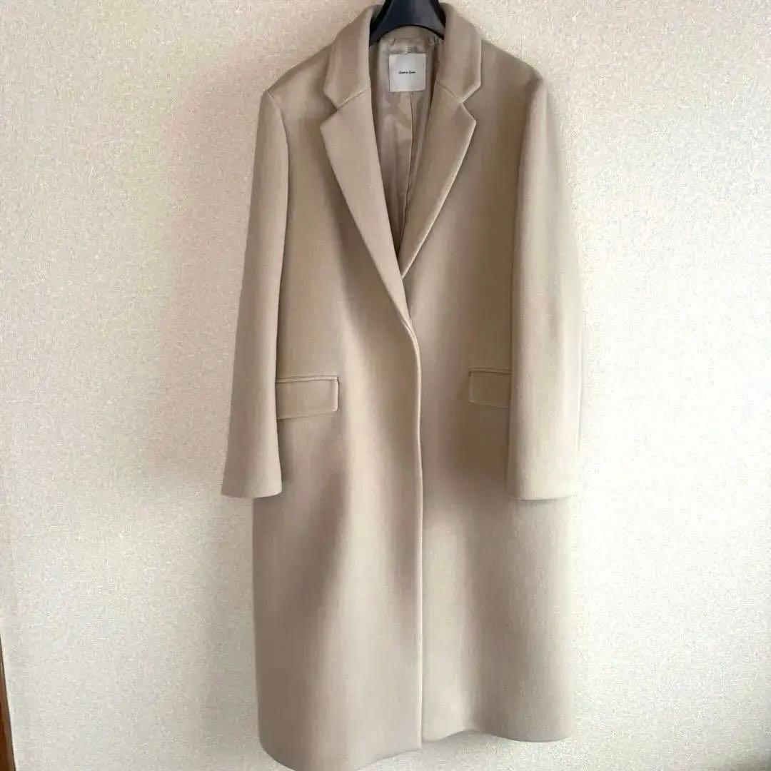 【スピックアンドスパン】チェスターコート♡ウール ベージュ系 ロング
