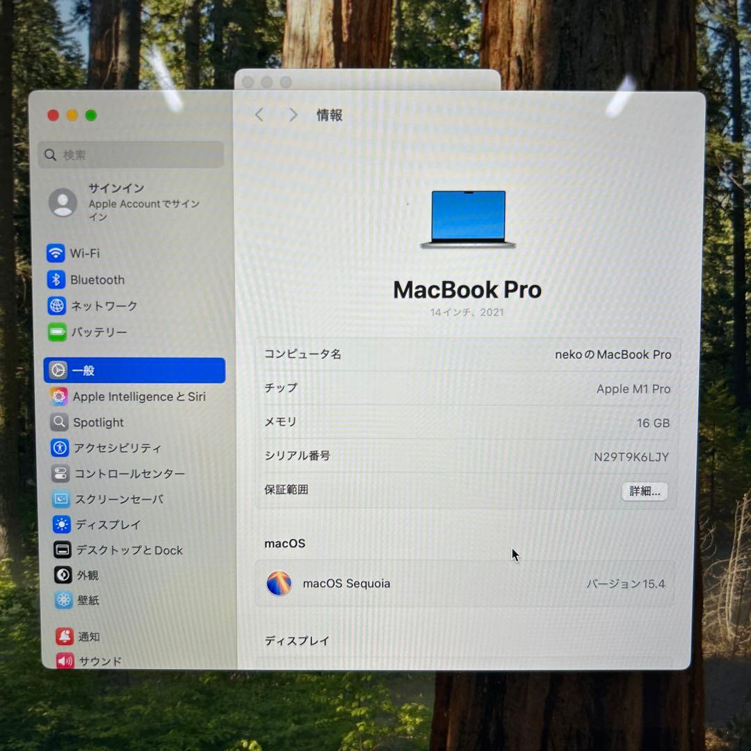 Apple MacBook Pro M1 2021 14インチ　16GB