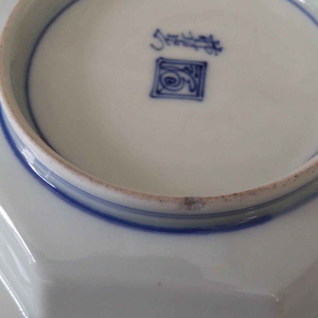 人間国宝十二代柿右衛門‐花鳥文八角皿