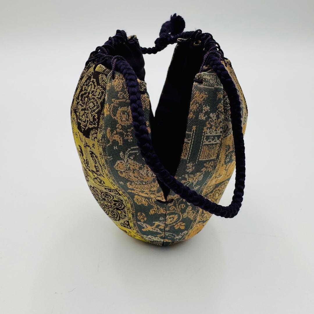 【小鹿田焼　茶入　龍村平蔵　紅牙瑞錦　仕覆】骨董　アンティーク