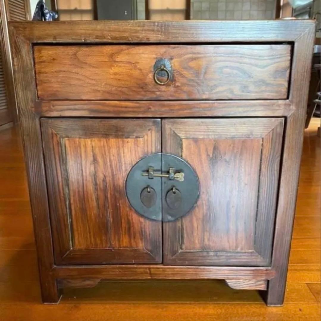 中国アンティーク 無垢材　サイドテーブル 飾り台