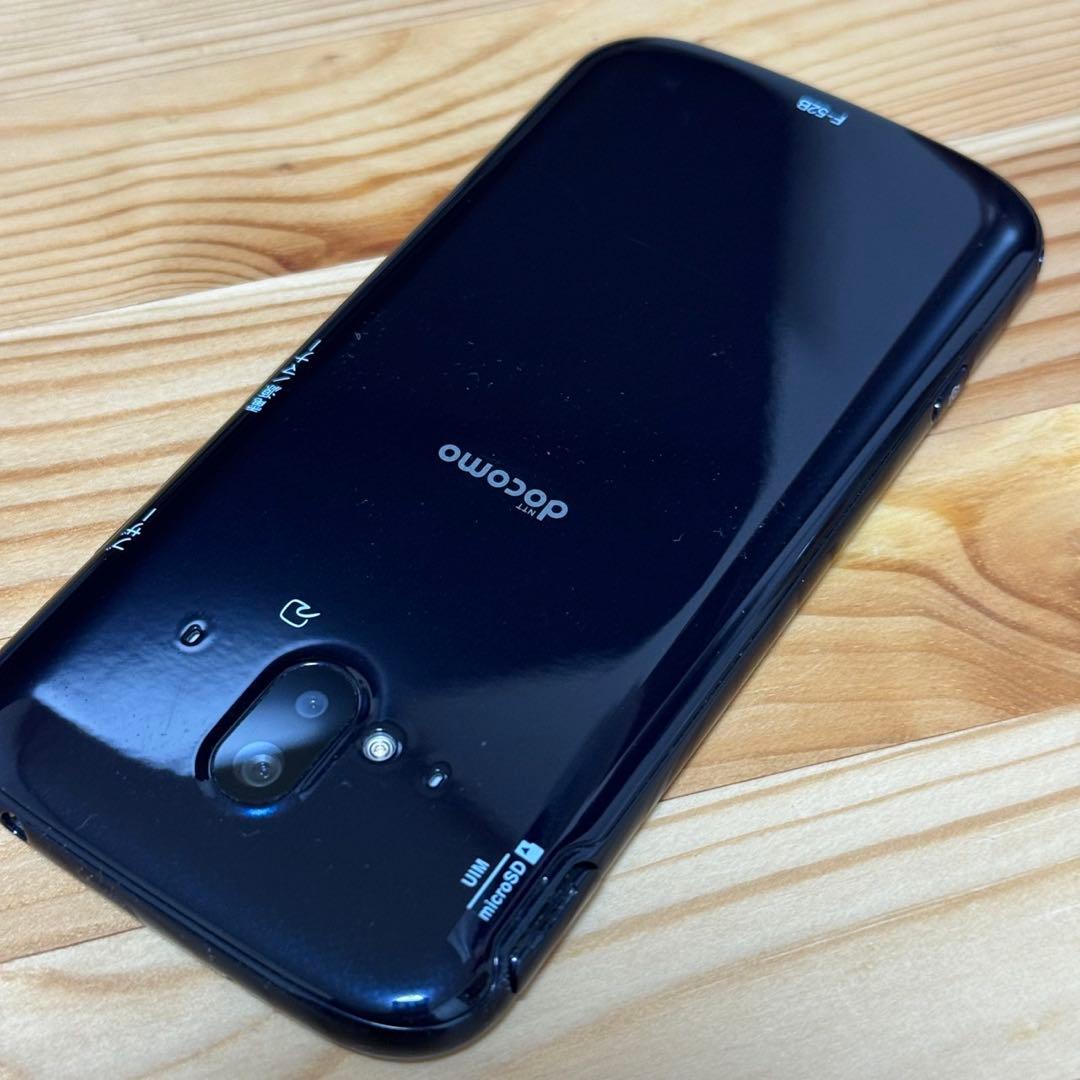 【美品】ドコモ らくらくスマートフォン F-52B ブルー　j9920