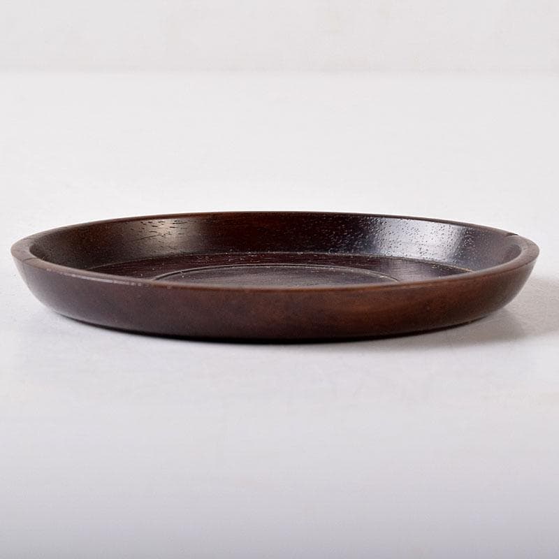 煎茶道具　唐木紫檀製　茶托　5客　V　8258