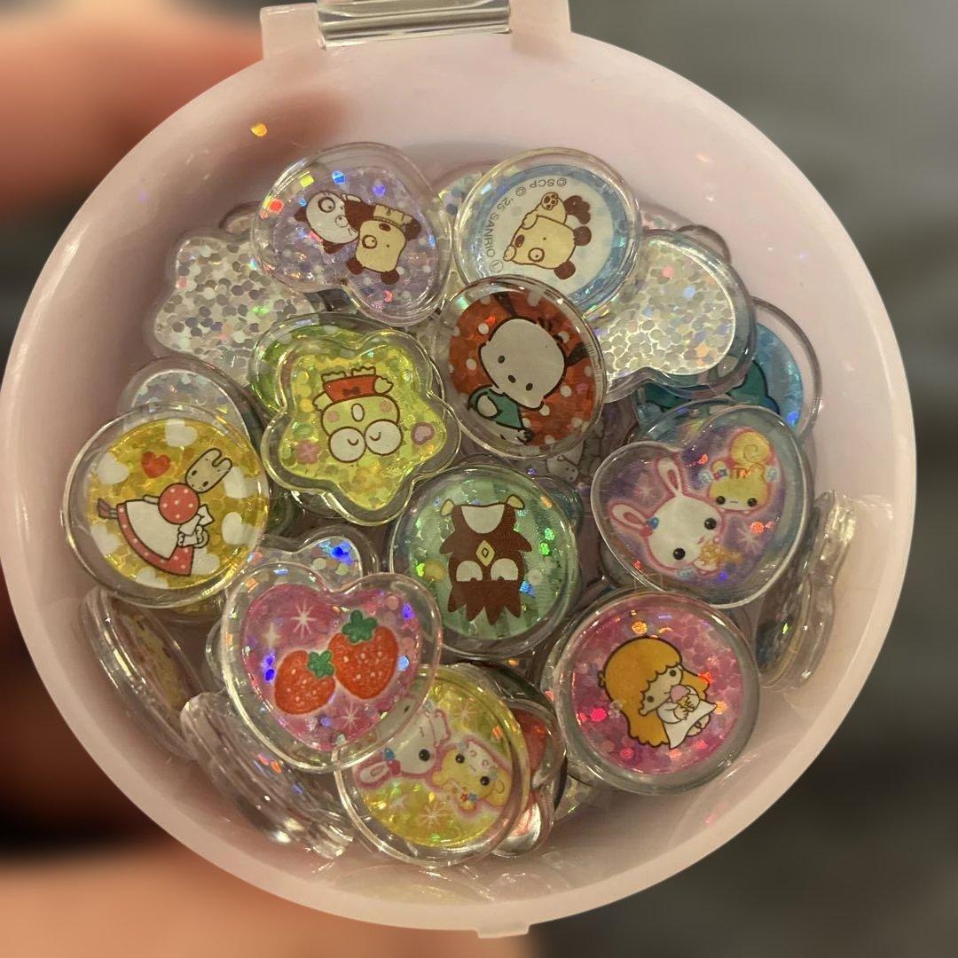 サンリオ たまフレンズ フワフワらびちゃん おはじきシール 3点セット 激レア